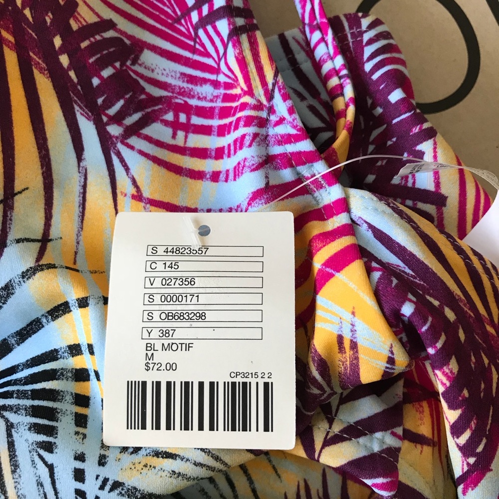 NWT UO Palm Leaf Botanical Strappy Swimsuit - Picture 6 of 6